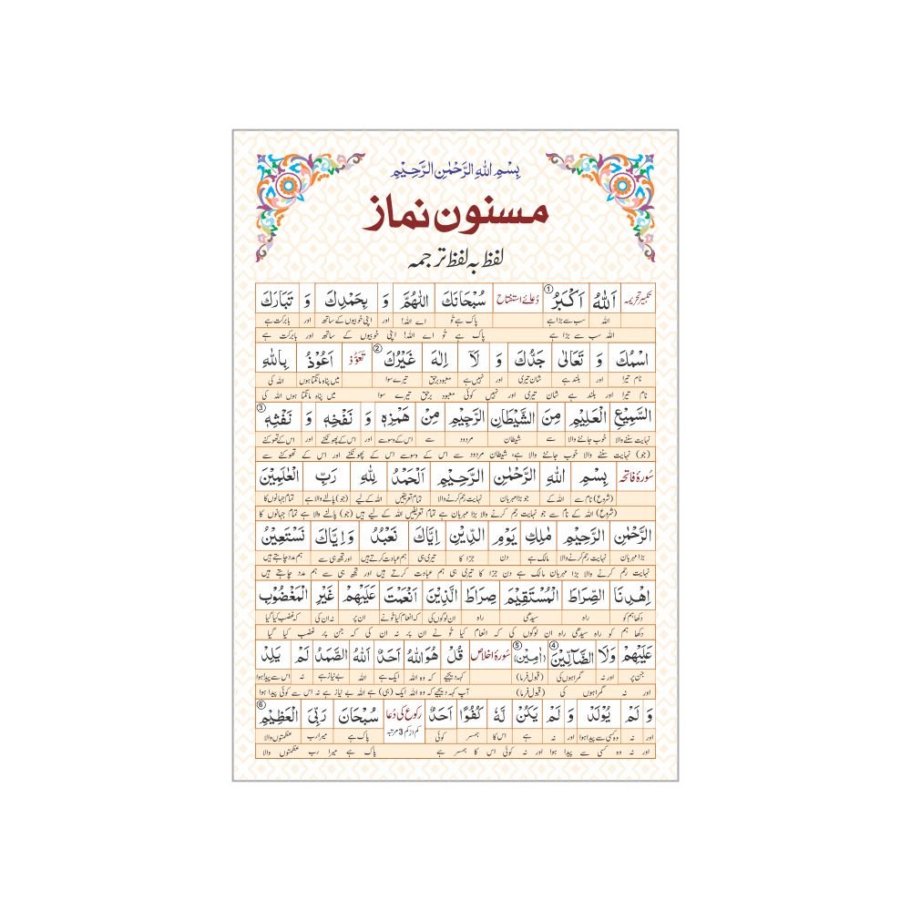 Masnoon Namaz Card